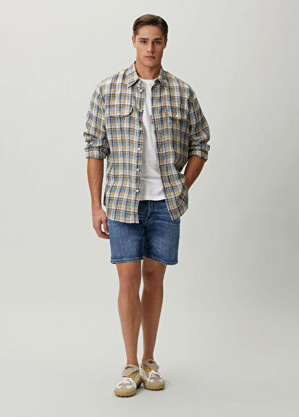 Marine Mavi Denim Şort