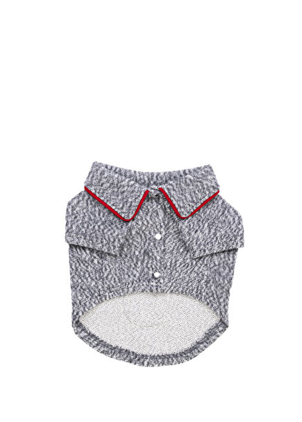 Grey Red Stripe Dog Jacket