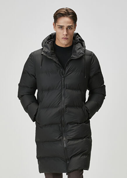 Alta Siyah Kapüşonlu W3T4 Mont