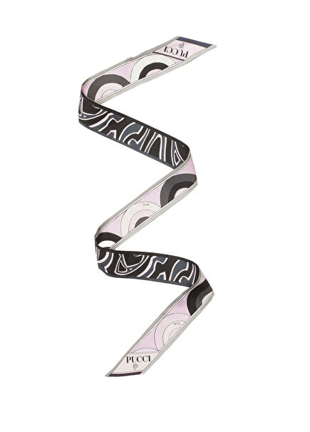 Pembe Siyah İpek Kadın Bandana