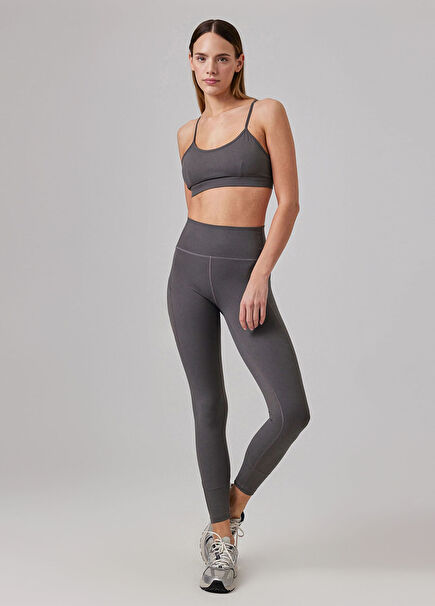 Amelie Glossy Legging Steel Gray Kadın Spor Tayt