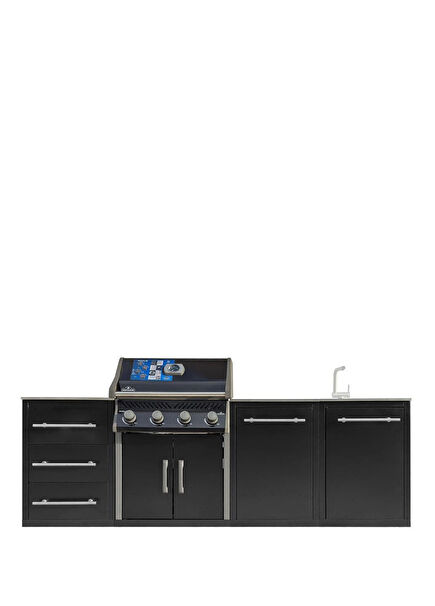 Rogue 525 Outdoor BBQ Kitchen with Black Sink 258 cm