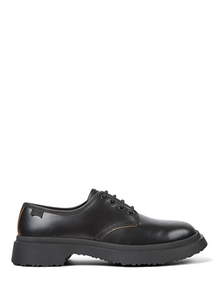 Walden Black Leather Lace-up Women's Loafer
