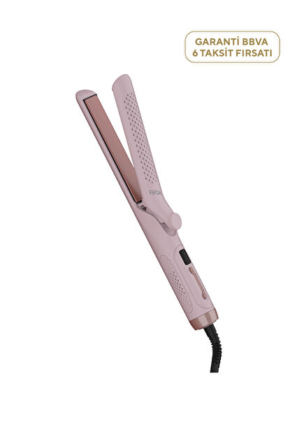 Pembe 2’si 1 Arada Seramik Plakalı Saç Düzleştirici ve Şekillendirici  FNDSACDZ0004