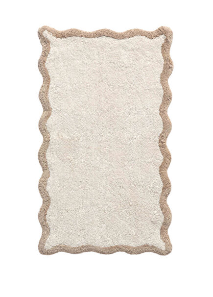 Scallop Bej Bambu Banyo Paspası 60 x 100 cm