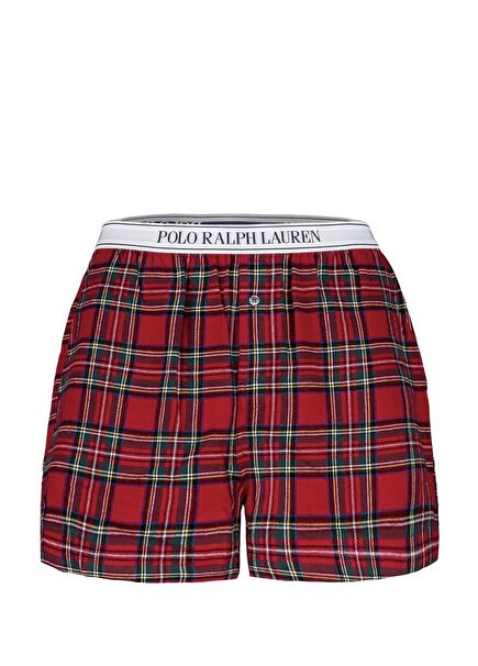 Kırmızı Ekoseli Kadın Boxer