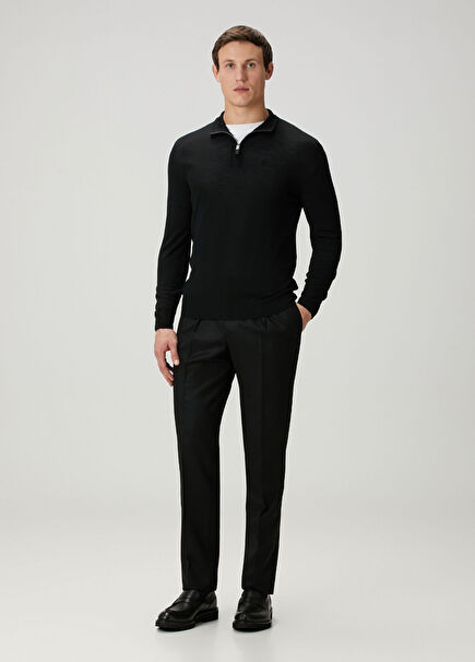Black Wool Pants