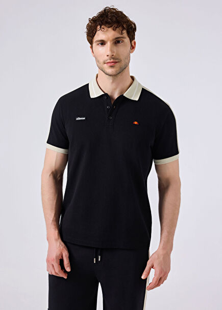 Siyah Polo Yaka Kısa Kollu Erkek T-Shirt 6SM5016-BK