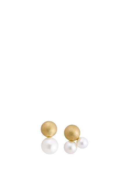 Pearl Cloud Women's Gold Earrings