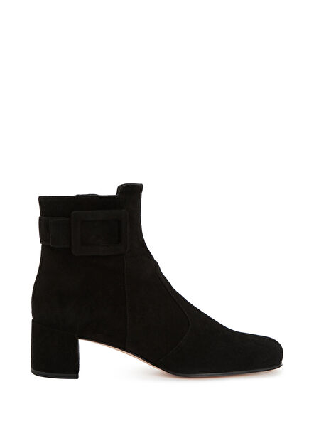 Black Heeled Suede Boots