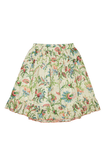 Colorblocked Patterned Girl's Skirt
