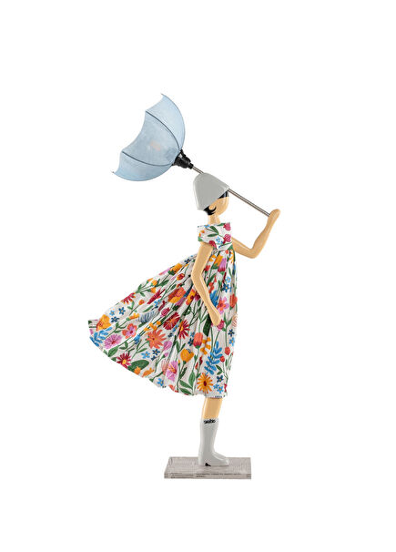 Layla Blue Floral Wooden Lampshade