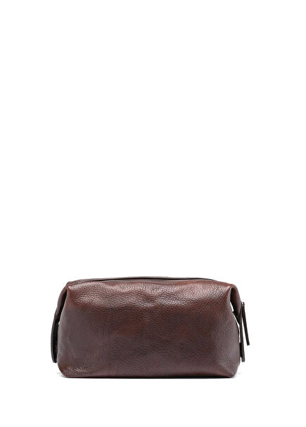 Tan Leather Shaving Bag