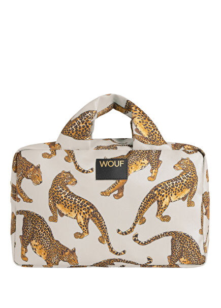 The Leopard Print Oversized Women's Makeup Bag