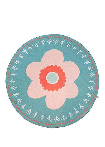 Amulet Flower Mint Yeşili Yıkanabilir Çocuk Halısı 120 cm