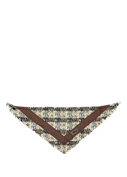 Dog Bandana with Cream Leather Detail