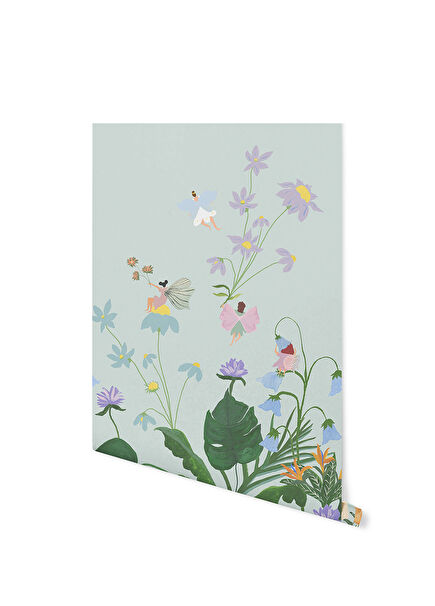 Flower Fairies Seamless Çocuk Odası Duvar Kağıdı 100 x 100 cm