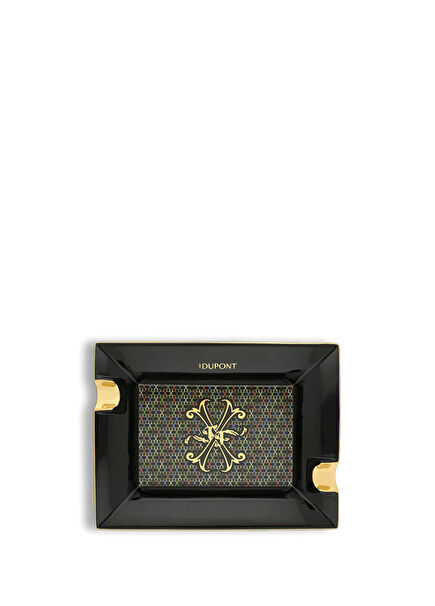 Fuente Black Gold Porcelain 2-Piece Cigar Ashtray