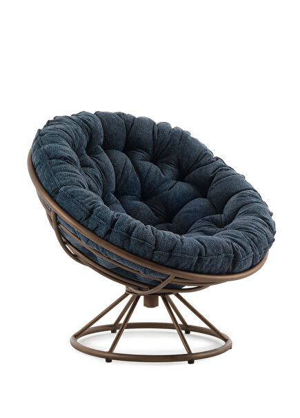 Hemdem Brown Indigo Rotary Armchair