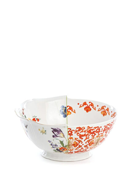 Hybrid Ersilia Renkli Desenli Porselen Salata Kasesi 27 cm