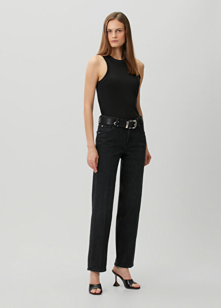 Black Straight Leg Jeans