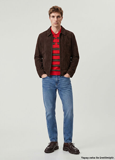 Dark Brown Micro Suede Reversible Jacket