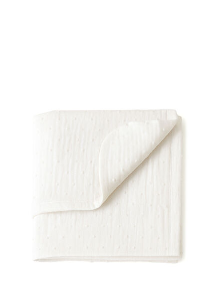 Petit Kırık Beyaz Pamuk Müslin Bebek Çocuk Battaniyesi