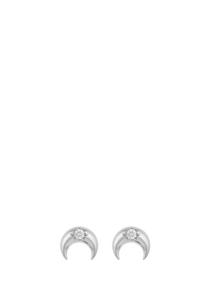 Lunar Swarovski Stone Silver Earring