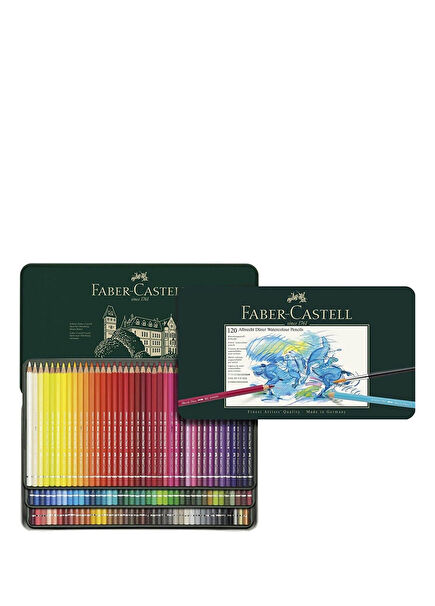 Albrecht Dürer Aquarell Suda Çözünebilir Uç Parlak Pigment 120 Renk Sulu Boya Kalemi