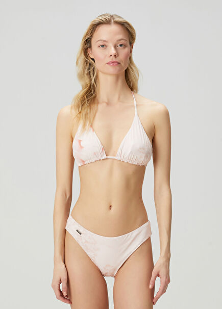 Powder Patterned Triangle Bikini Top