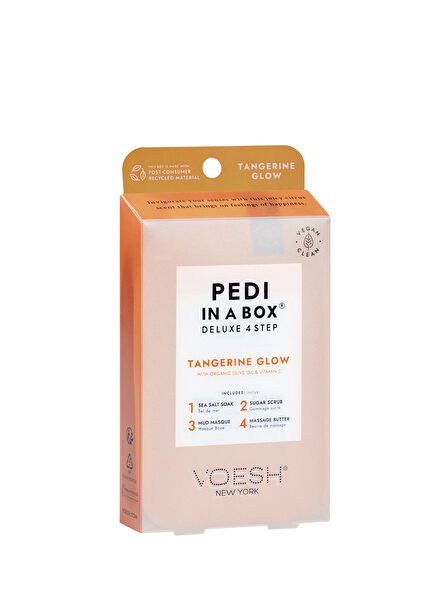 New York Pedi In A Box Deluxe Mandalina Glow 4 Adımlı Pedikür Seti