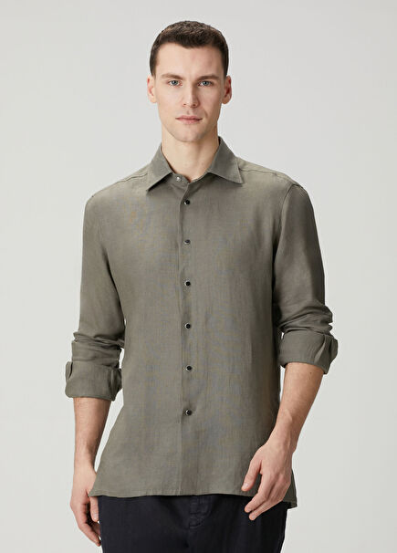 Khaki Linen Shirt