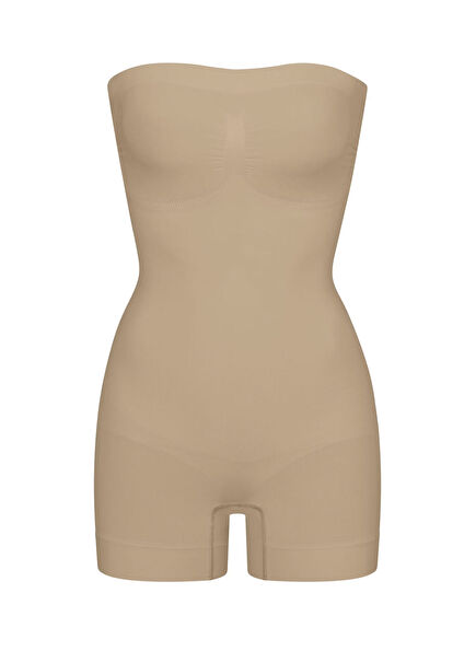 Seamless Sculpt Strapless Dark Beige Bodysuit