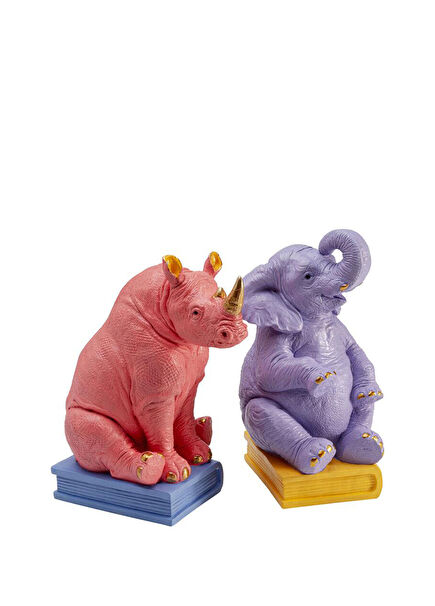 Bookend Zoo Party Color 2-Piece Book Holder