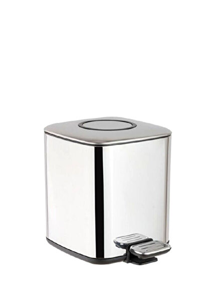 Shiny Nickel Pedal Waste Bin 9 Lt