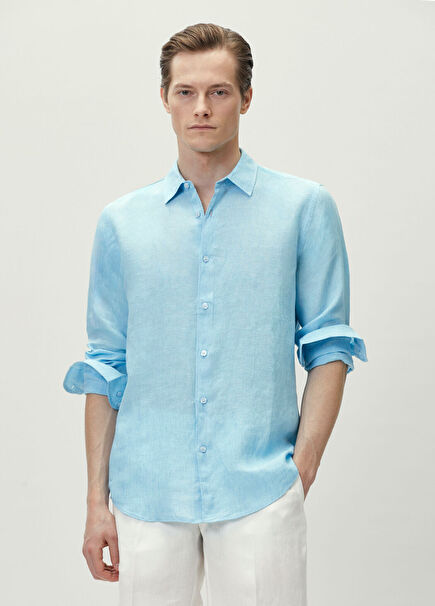 Blue Linen Shirt