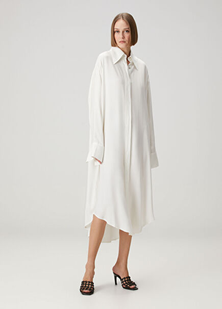 White Midi Shirt Dress