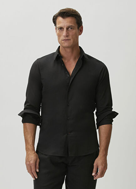Black Linen Shirt