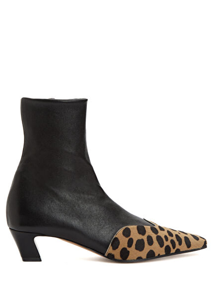 Nevada Stretch Leopar Kadın Deri Bot