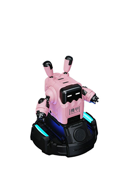Delta35 Pembe Robot Figürlü 35W Hızlı Şarj Adaptörü ve Şarj Standı