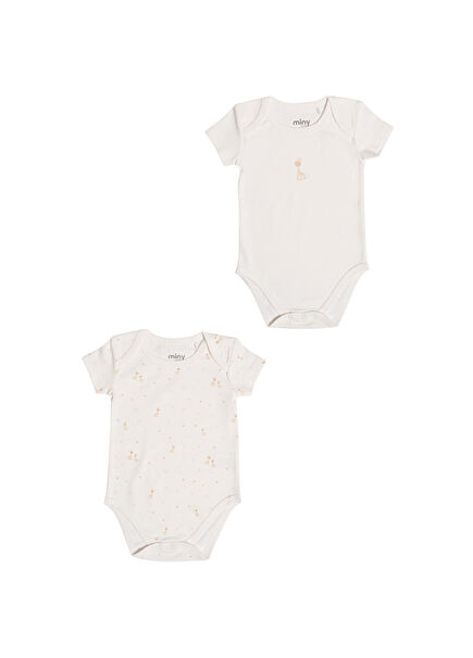 White Unisex Baby 2-Piece Body Set