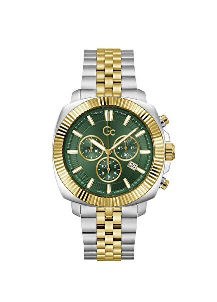 GCZ46002G9MF Altın Rengi Metalik Gri Çelik Erkek Kol Saati