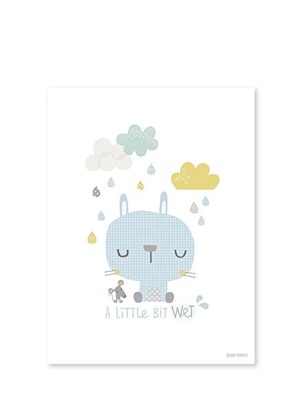 Tavşan İle Fare Bebek Odası Tablosu 30x40 cm