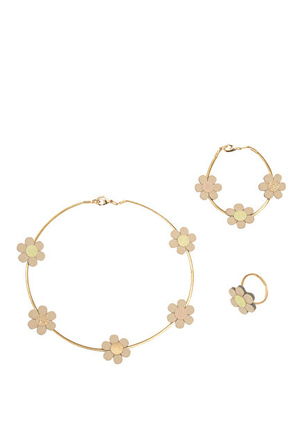 Daisy Kolye Bilezik Yüzük Kız Çocuk Takı Seti