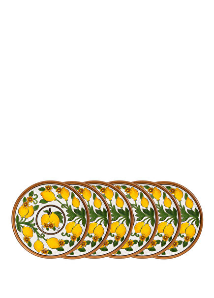 Amalfi Coast Collection Golden Fall Seramik 6'lı Tabak Seti 