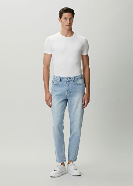 Tapered Fit Blue Jeans