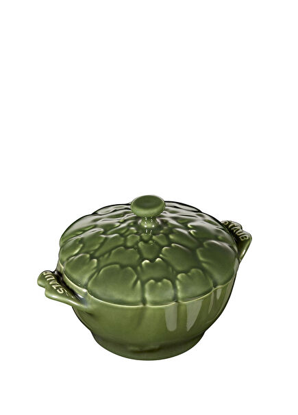 Artichoke Patterned Cocotte Ceramic Bowl