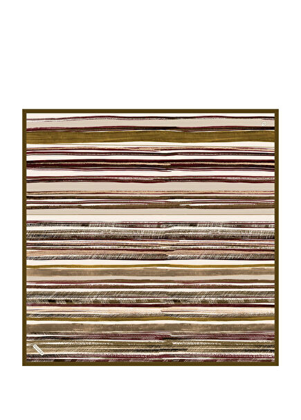 Twill Silk Color Palette Patterned Women's Scarf