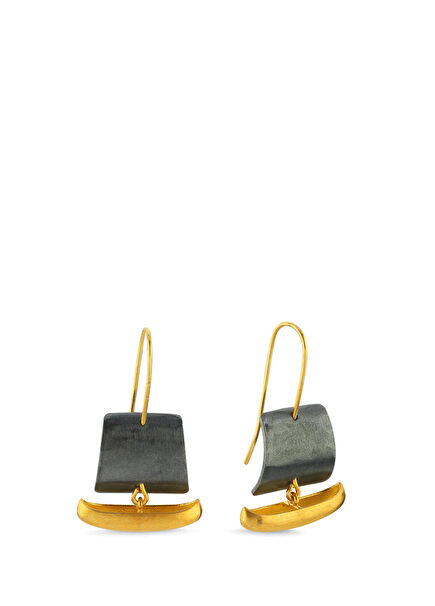 Sailer Oxidized Women's Gold Plated Earrings