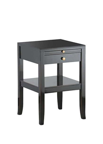 Roussillion Tabla ve Çekmeceli Masif Ahşap Yan Sehpa 